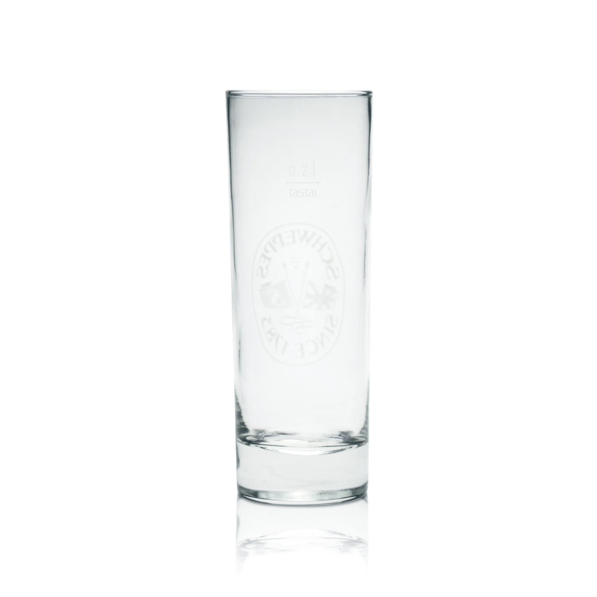 6x Schweppes glass 0.2l soft drink lemonade glasses cups stick calibrated retro tonic – View 3