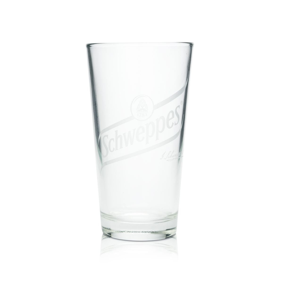 6x Schweppes drinking glass 0.3l Willi beaker glasses V-shape soft drink soda long drink – View 2