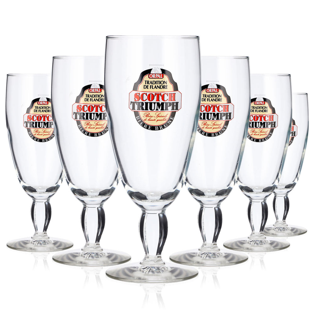 6 Scotch Triumph Beer Glasses, 0.25 L, Goblet-Style