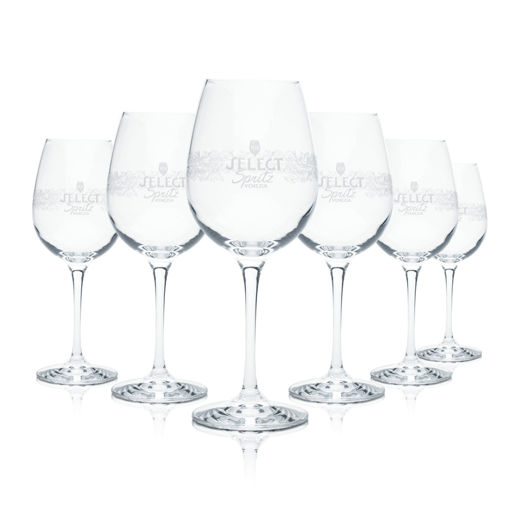 6x Select Spritz Venezia Stemmed Glass 0.4L Wine Cocktail Long Drink Glasses Secco Bar