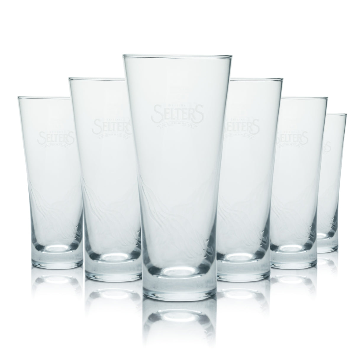 6x Selters Glass 0.2l Cup Glasses Mineral Water Sparkling Water Soda Spritz Sparkling Wine Oak
