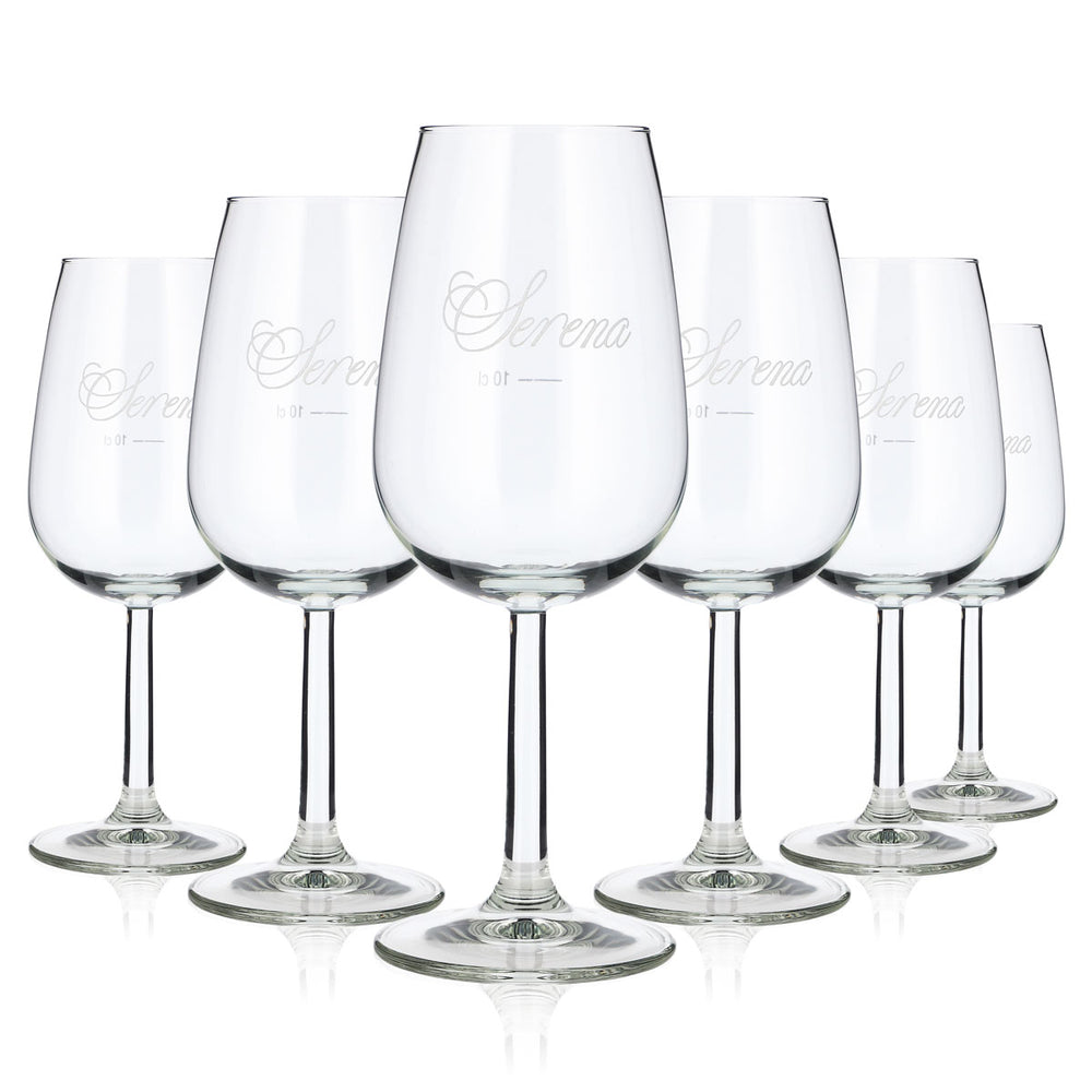 6 Serena Wine Glasses, 0.22 L, Mosella, White Rastal Logo (Set of 6)
