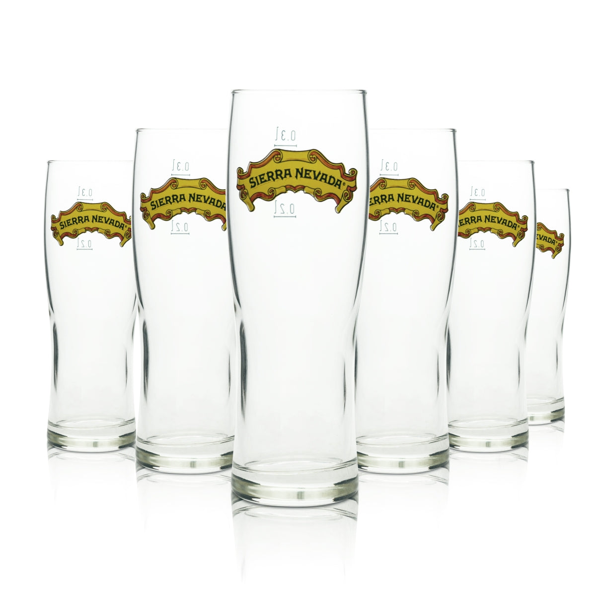 6x Sierra Nevada Beer Glass 0.3l Mug American Pint Glasses Beer Cup Craft Texas