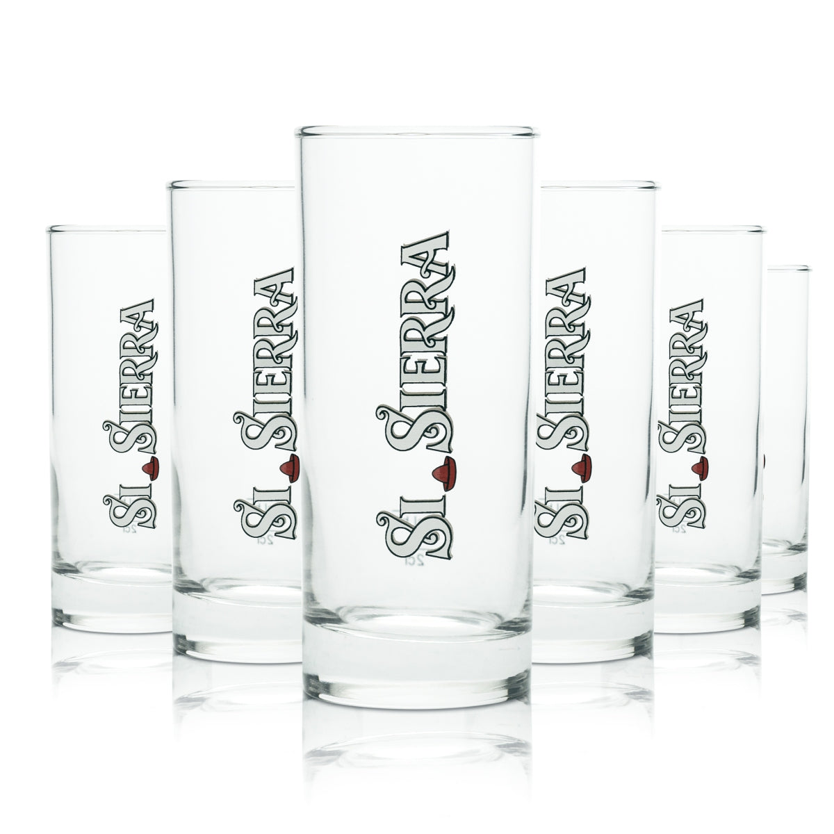 6x Sierra Tequila Glass 0.2l Cup Long Drink Cocktail Glasses Sunrise Gastro Bar