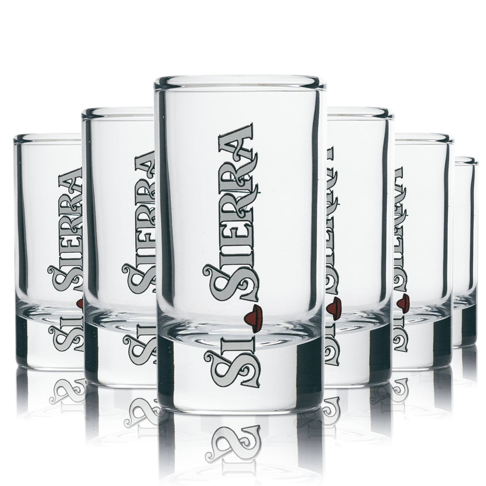 6x Sierra Tequila Glass Stamper Short Shot Glass 2cl SI SIERRA
