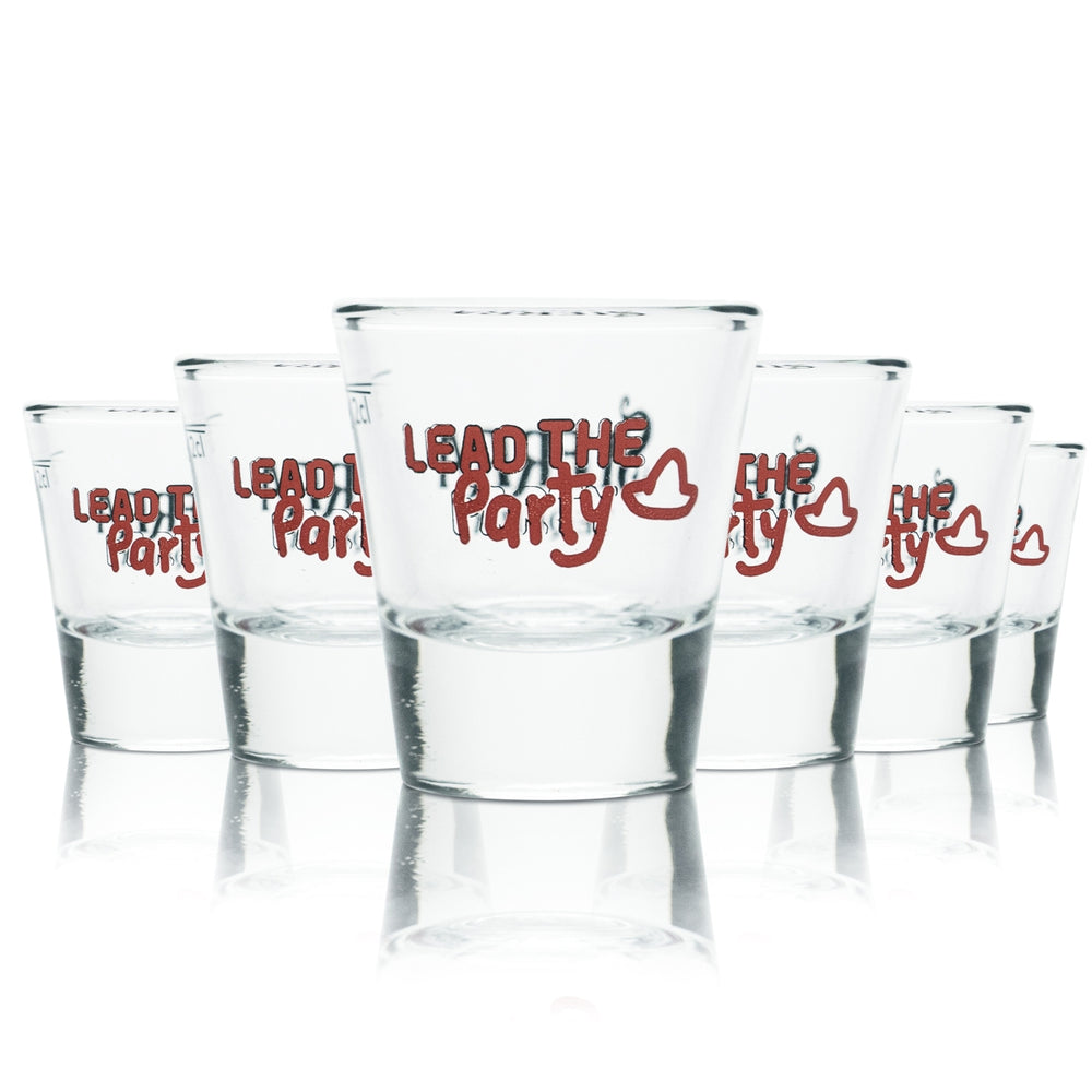 6x Sierra Tequila Shot Short Glasses 2cl Shot Glass "Lead the Party"