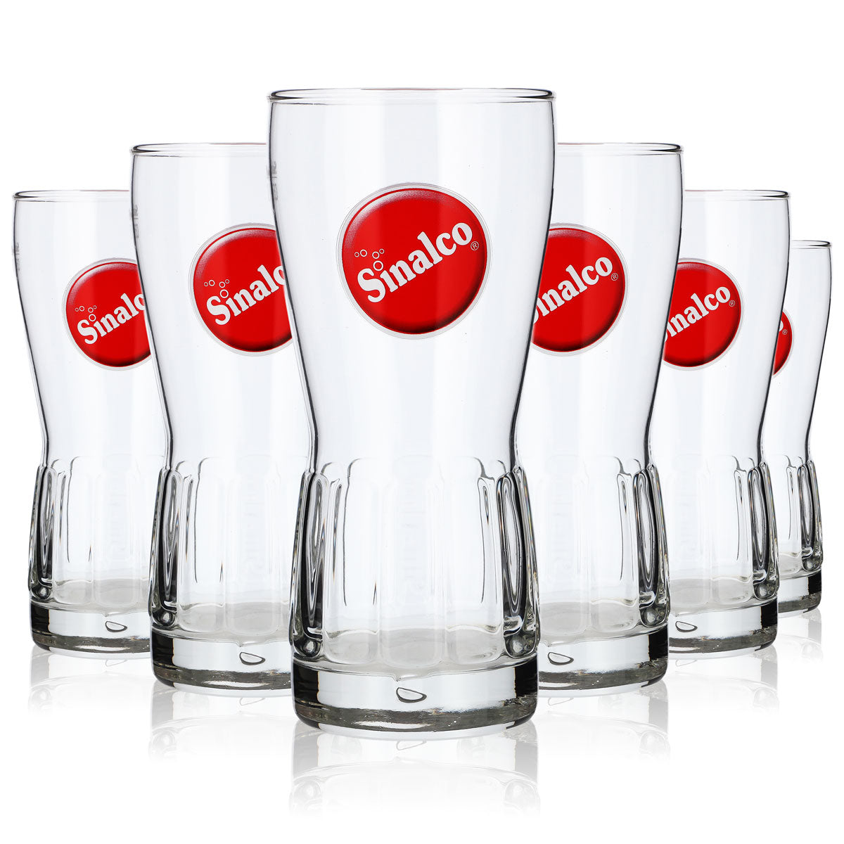 6x Sinalco relief glass lemonade glasses, 0.5 l, round contour, logo, Rastal – View 6