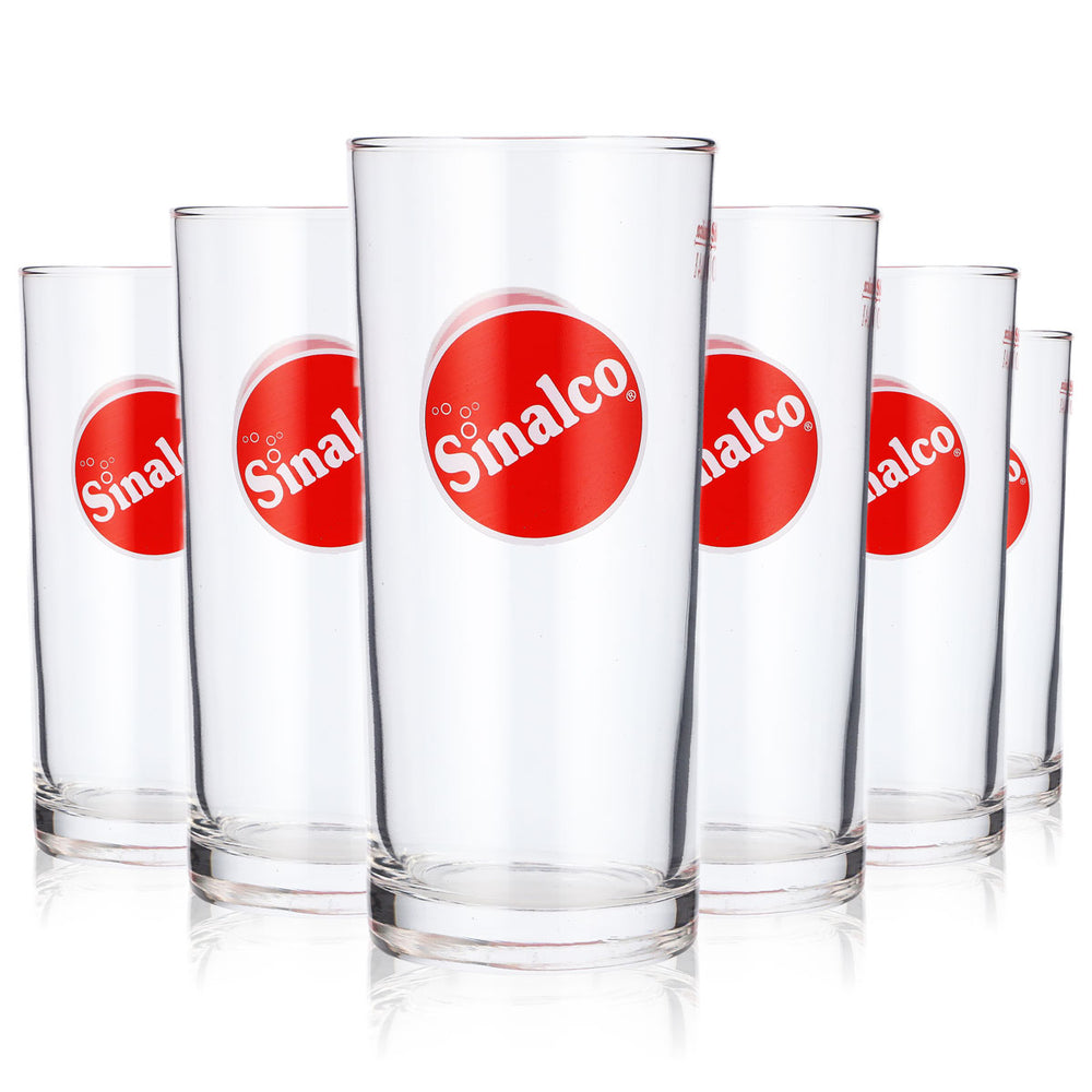 6x Sinalco soft drink glass lemonade glasses 0.4l cups Image logo only