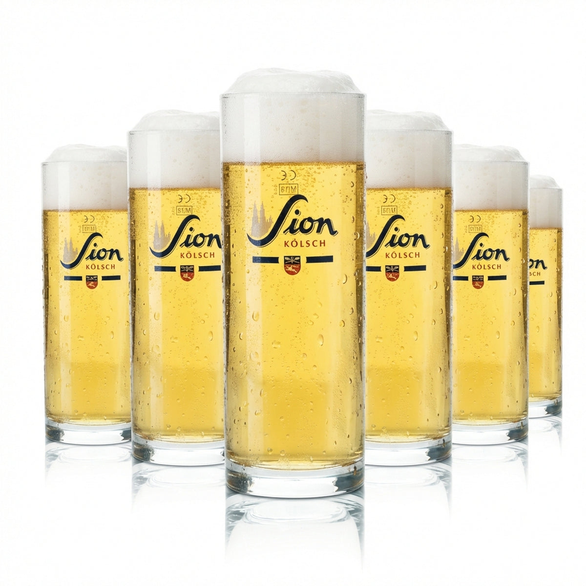 6x Sion Beer Glass 0.4l Kölsch Beer Glasses Tulip Mug Willi Cologne Rastal Beer