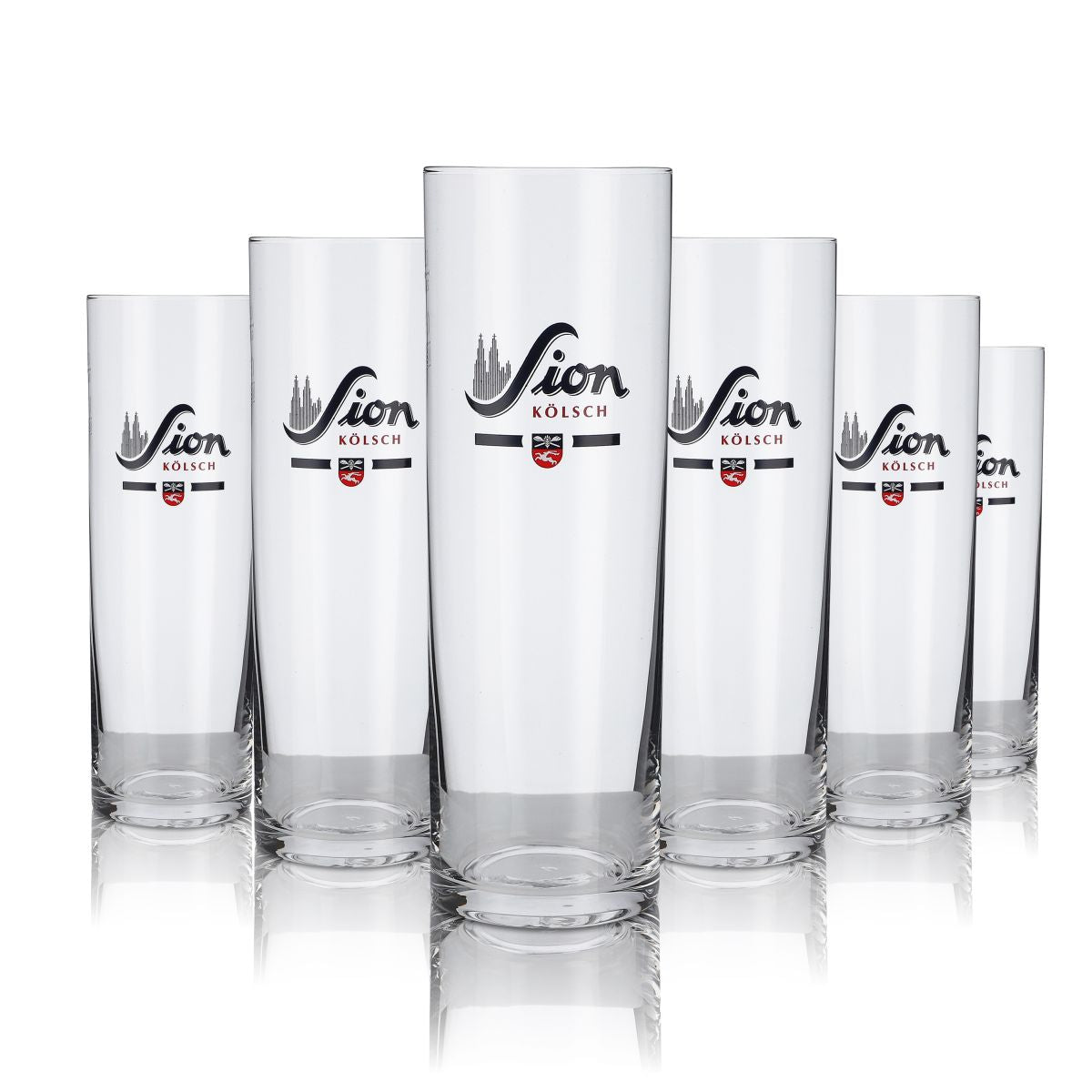 6x Sion Glass 0.25l Kölsch Bar Altbier Glass Set Brewery Cologne Pub Köbes