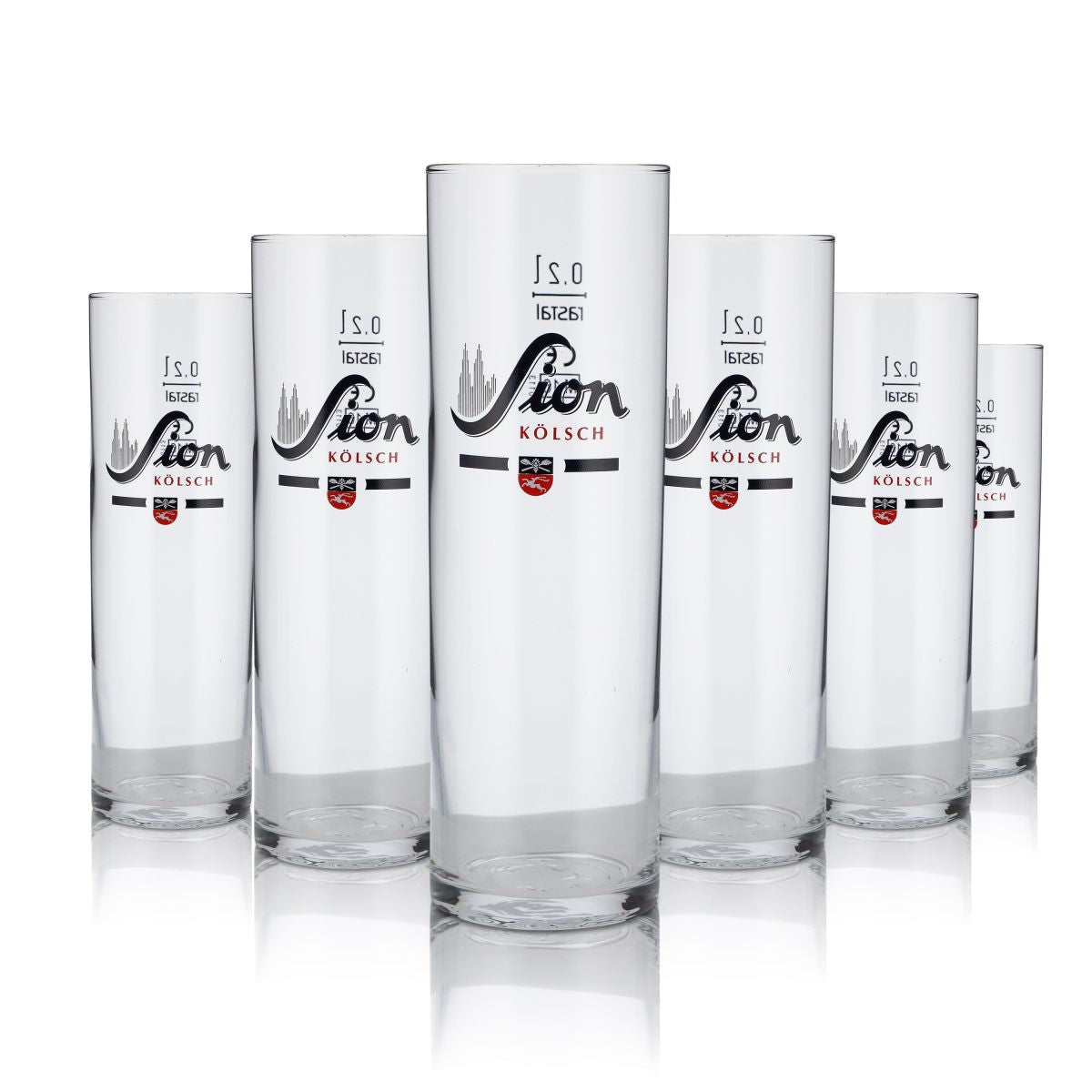 6x Sion Glass 0.2l Kölsch Glass Kölsch Mug Beer Glass Set Brewery Restaurant Pub