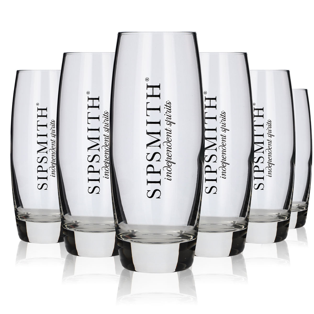 6x Sipsmith Glass 0.36l Willi Beaker Long Drink Gin and Tonic Cocktail Glass Set