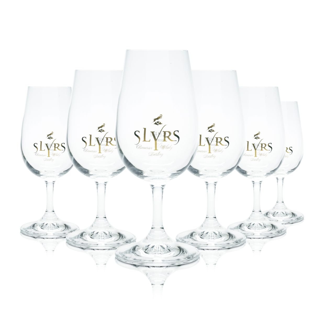 6x Slyrs glass 0.2l whisky nosing glass tasting glass goblet glasses set bar