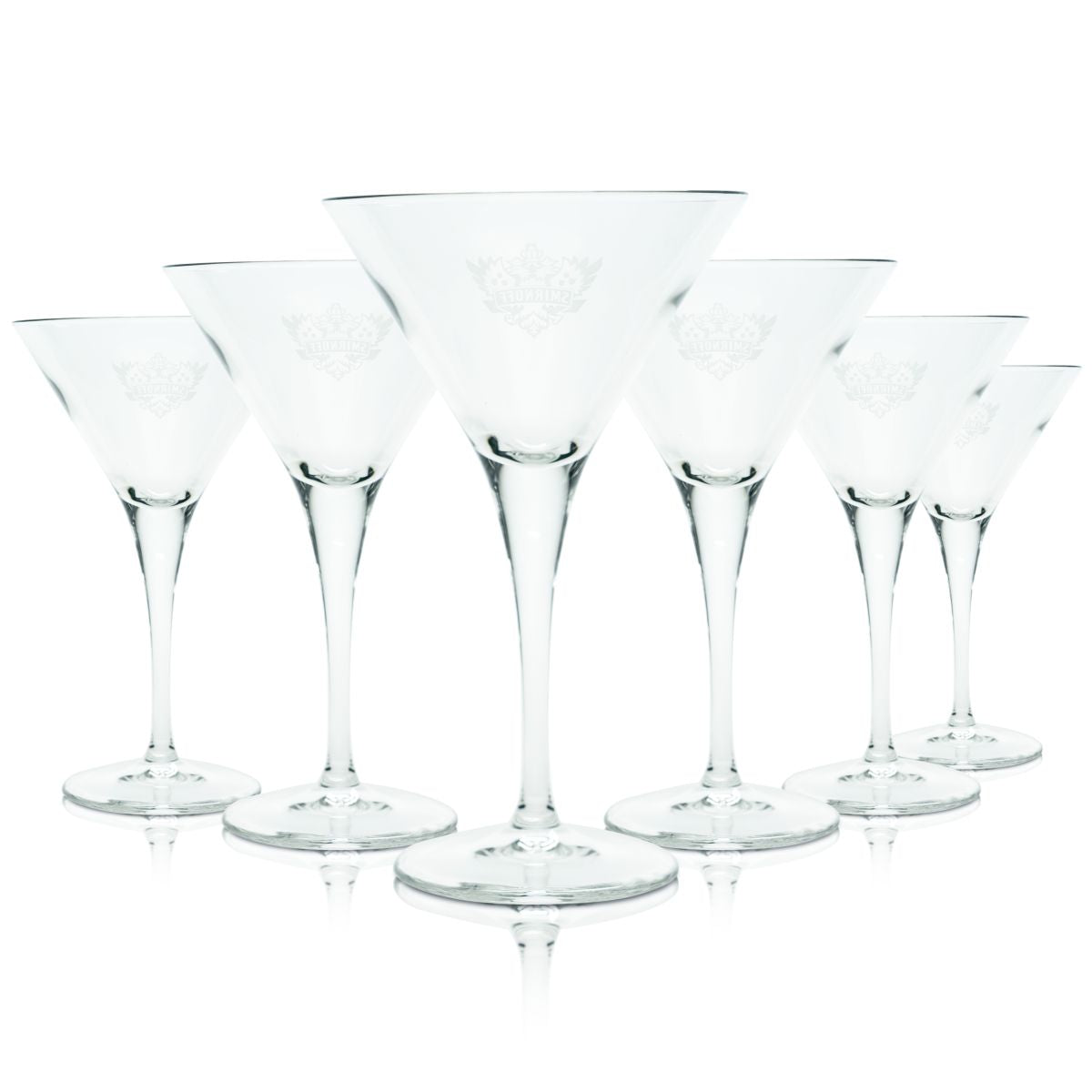 6x Smirnoff Glass 0.245l Martini Bowl Goblets Bormioli Ypsilon Cocktail