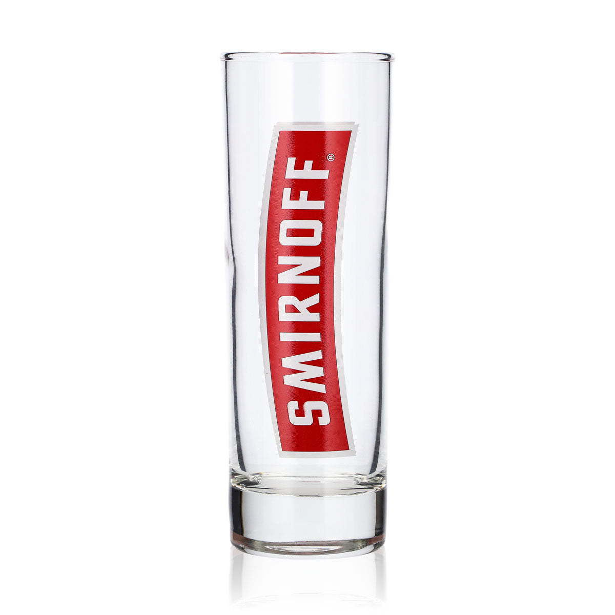 6 Smirnoff Vodka Glasses, 0.22 L, Long Drink Glasses with Red Logo (Vertical), Set of 6 – View 2