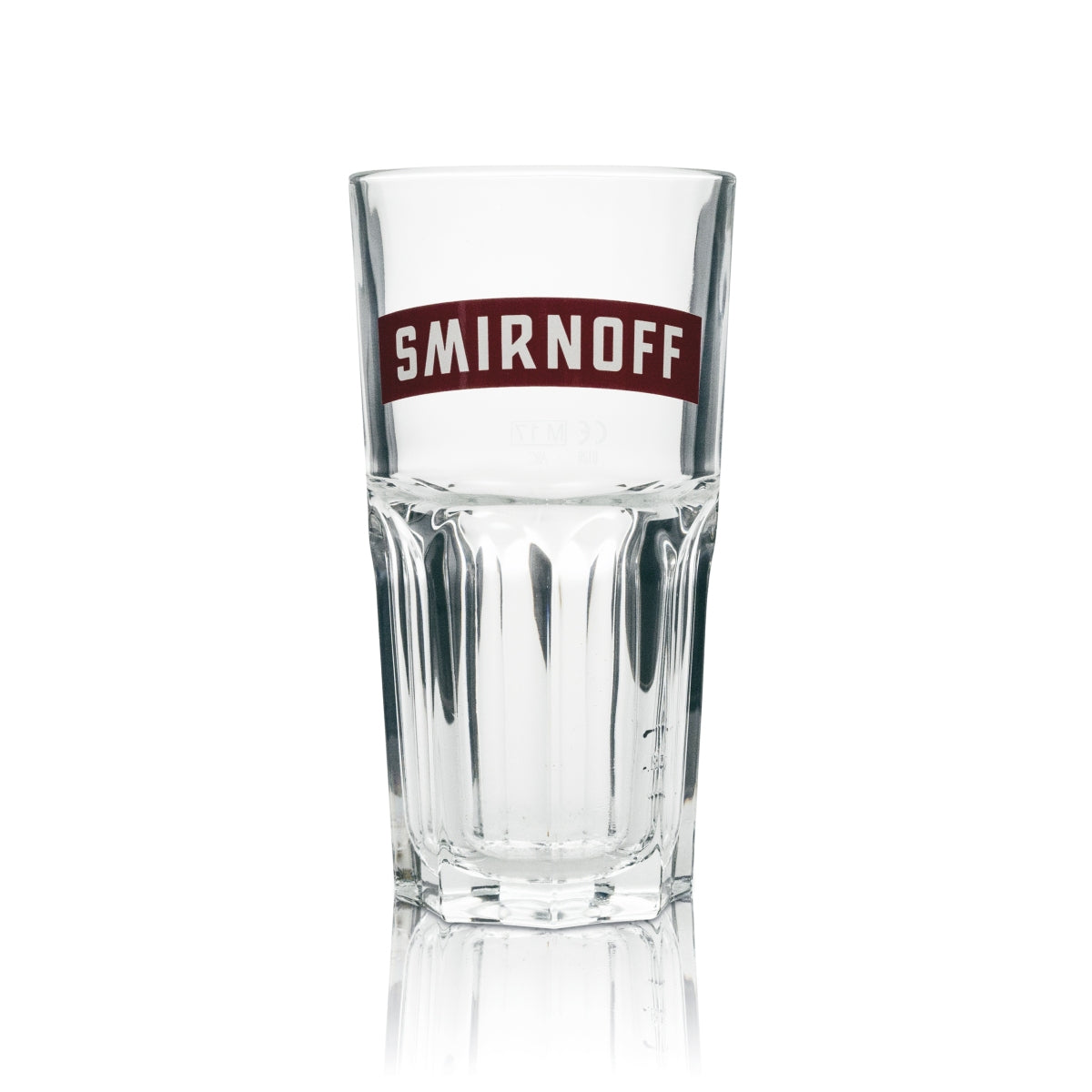 6x Smirnoff Vodka Glass 0.29l Long Drink Red Lettering – View 2
