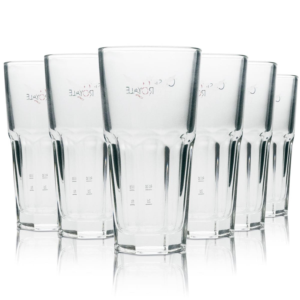 6x Smirnoff Vodka Long Drink Glass Casino Royale 380ml