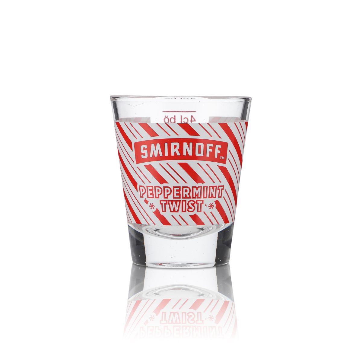 6x Smirnoff Vodka Shot Glass Stamper 2cl 4cl "Peppermint Twist" – View 2