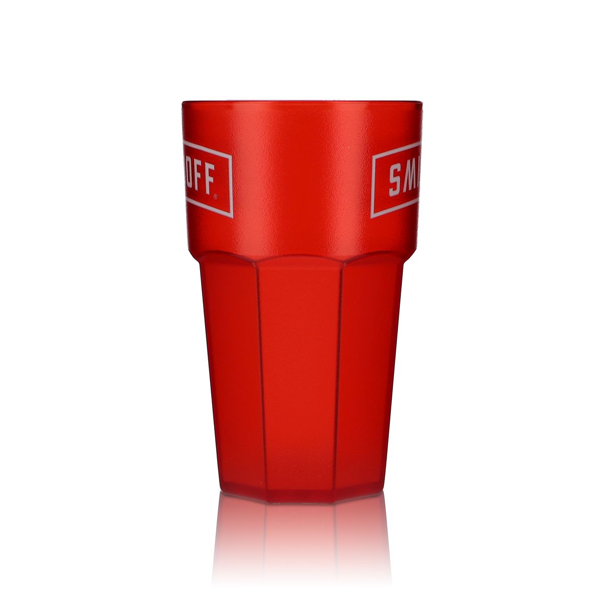 6x Smirnoff Vodka glasses Acrylic plastic cups Red design – View 3