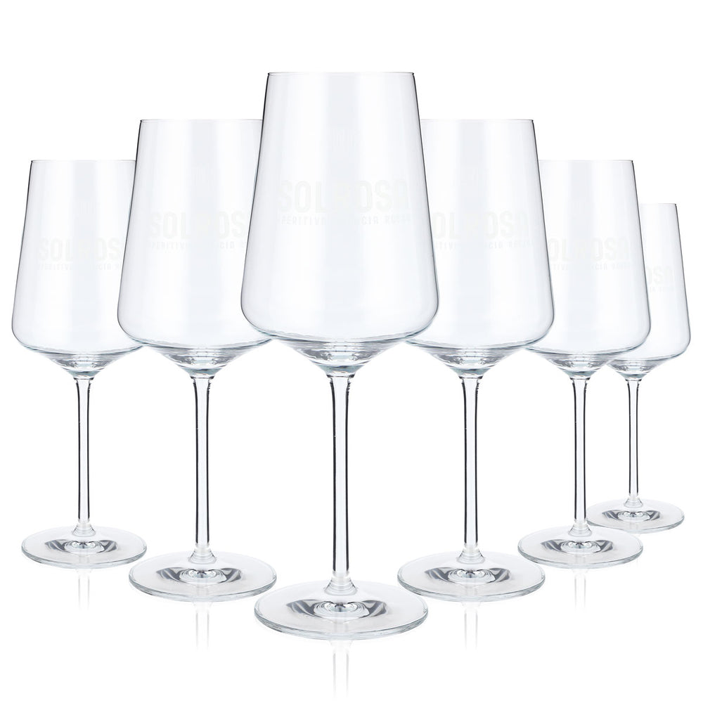 6x Solrosa liqueur stem glasses Spritz glasses Liqueur glasses Wine glass Glass 0.4l