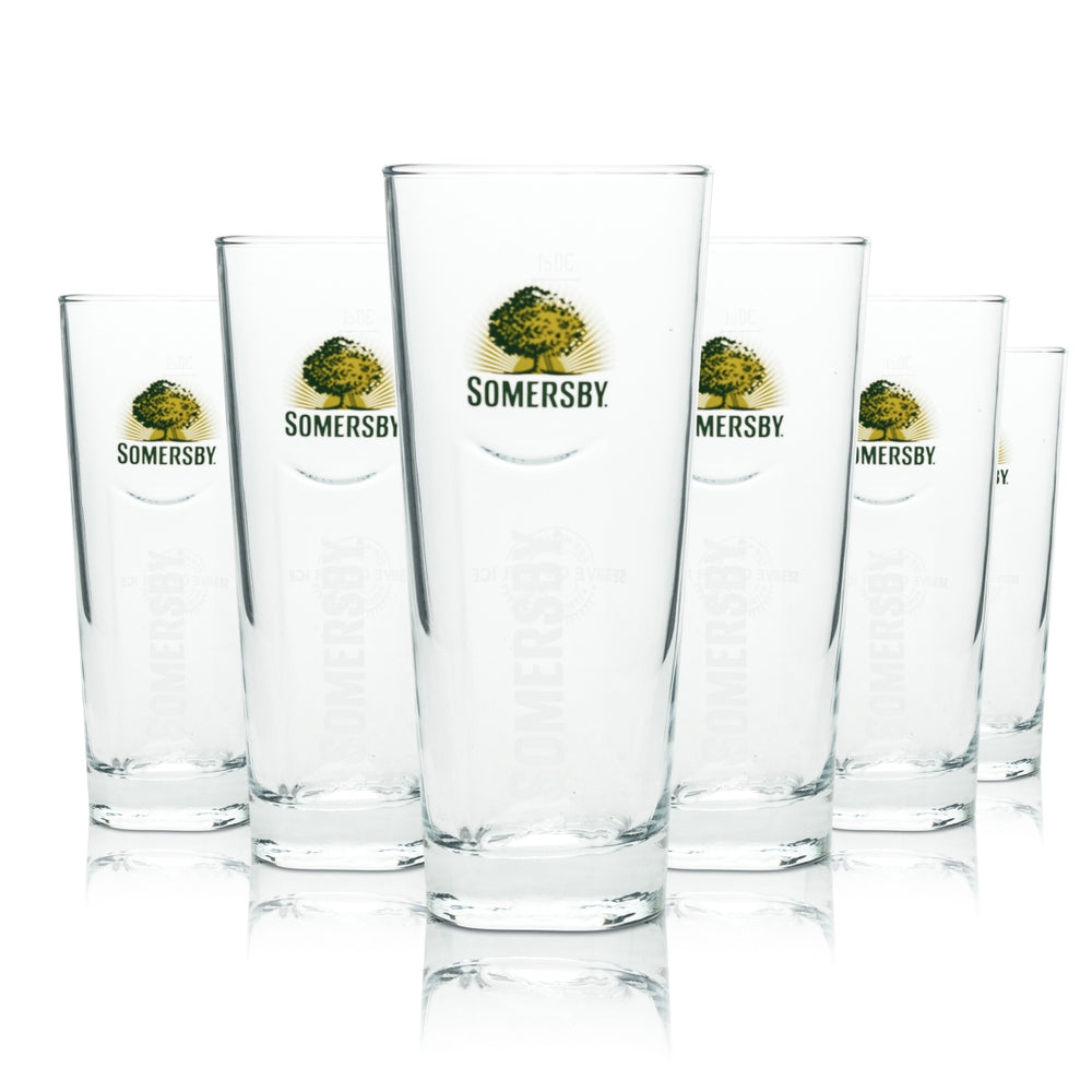 6x Somersby Cider Glass 0.3l Cup Rastal Cocktail Beer Glasses Long Drink Bar