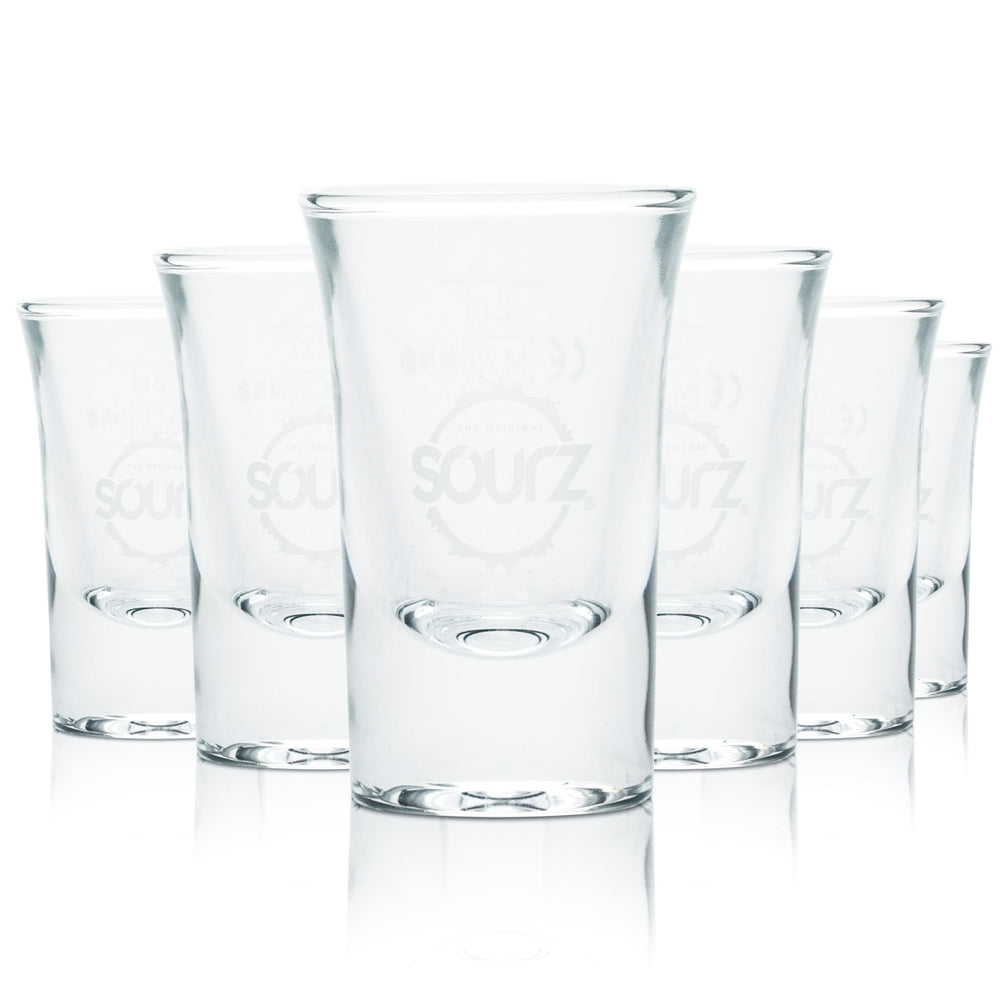 6x Sourz Glass 2cl Short Shot Schnapps Glasses Gastro Calibrated Whiskey Apple Berry