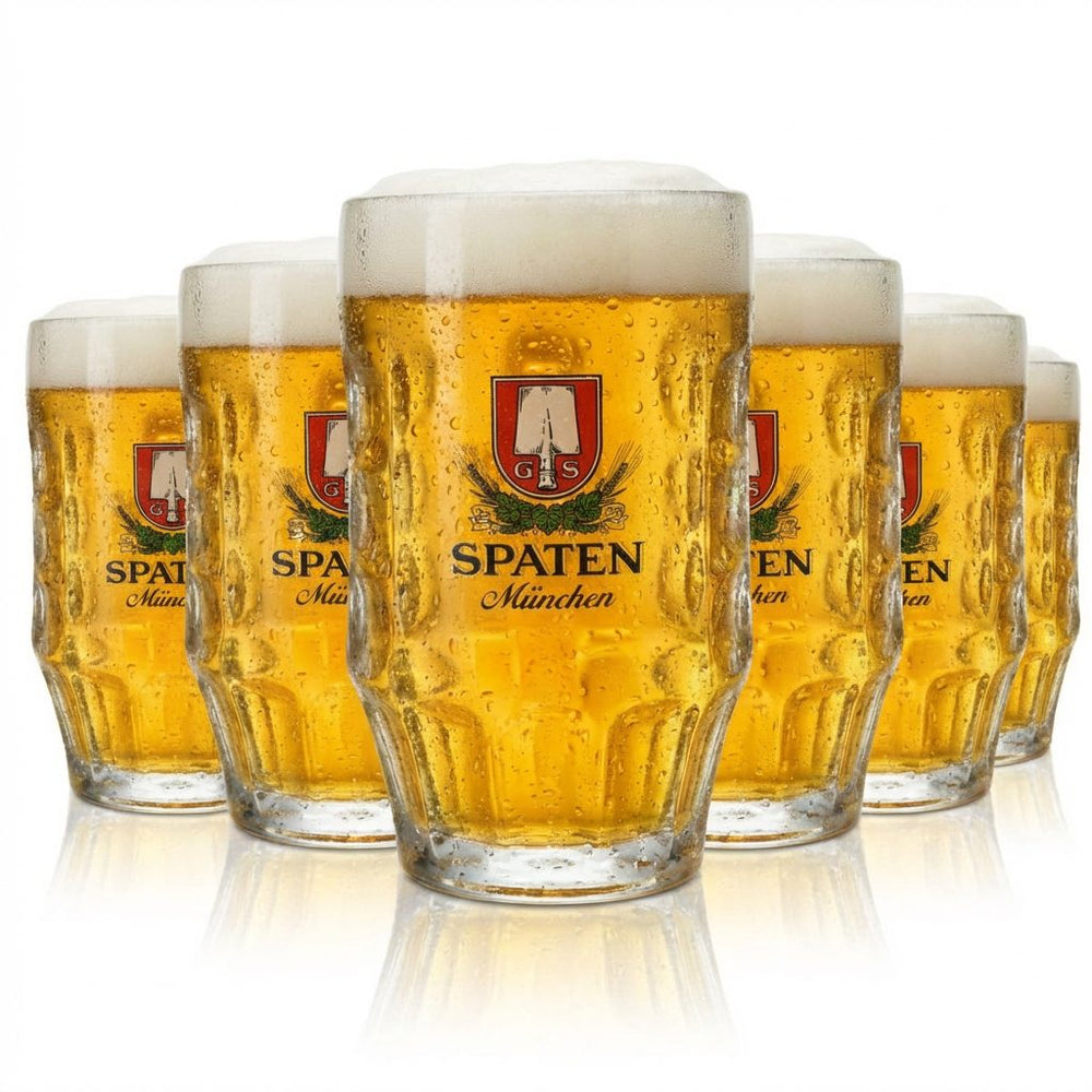 6x Spaten beer glass 0.5l contour glass beer mug tankard glasses set brewery