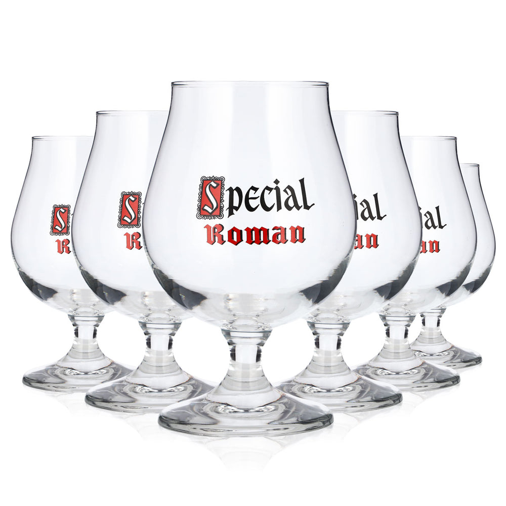 6x Special Roman Beer Glass, 0.5 L, Durobor Beer Mug