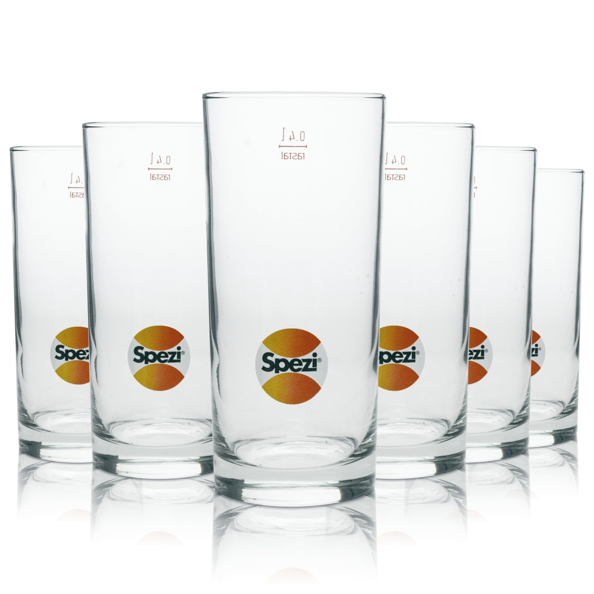 6-pack of Spezi Soft Drink, 0.4 L Long Drink Glass, Rastal