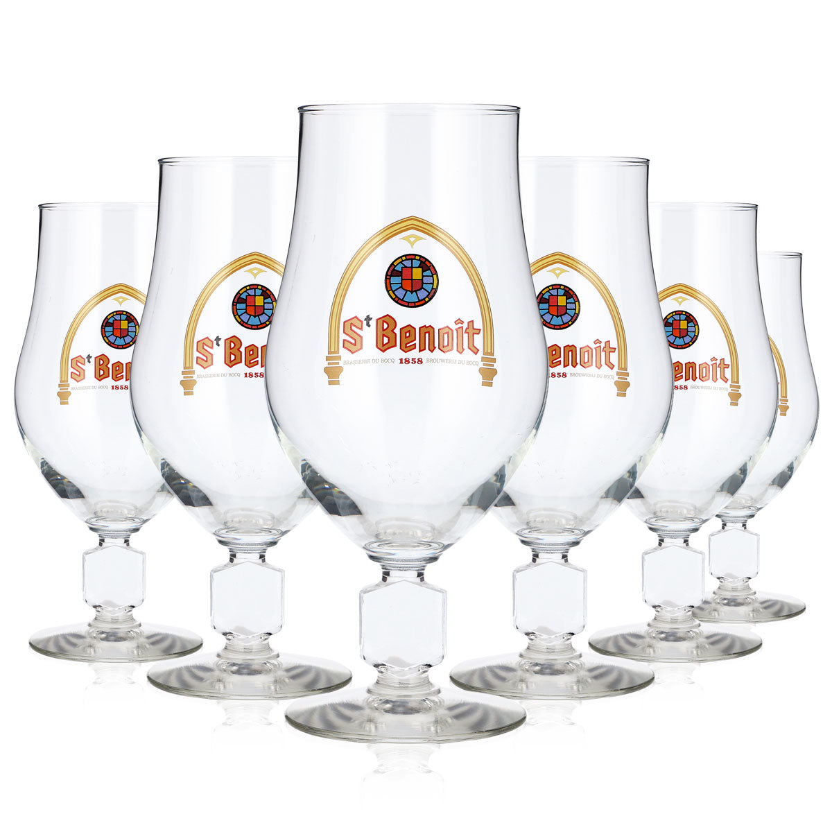 6 St. Benoit Beer Glasses, 0.47 L, Goblet Style (Set of 6)