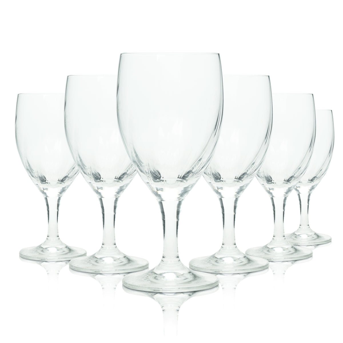 6x State-approved professional water glasses, 0.15 l, chalice shape with relief, Ritzenhoff glasses, drinking glasses