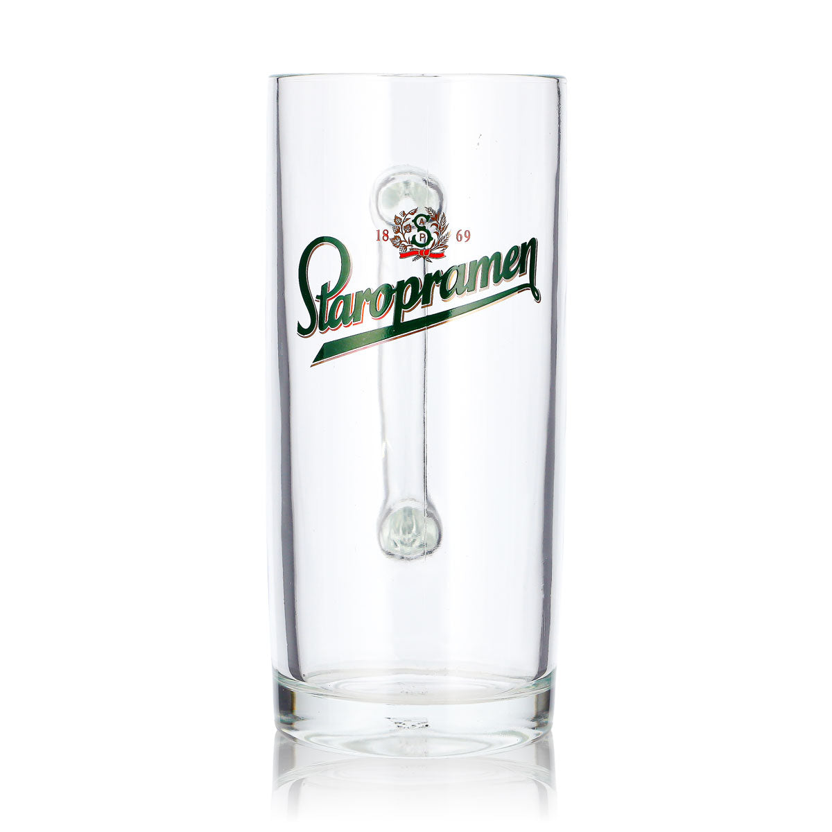 6 Staropramen Beer Glasses, 0.4 L, Green Logo, Sahm (Set of 6) – View 2