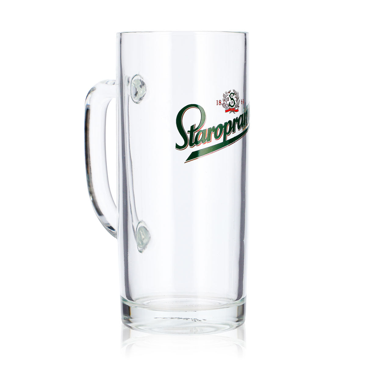 6 Staropramen Beer Glasses, 0.4 L, Green Logo, Sahm (Set of 6) – View 3