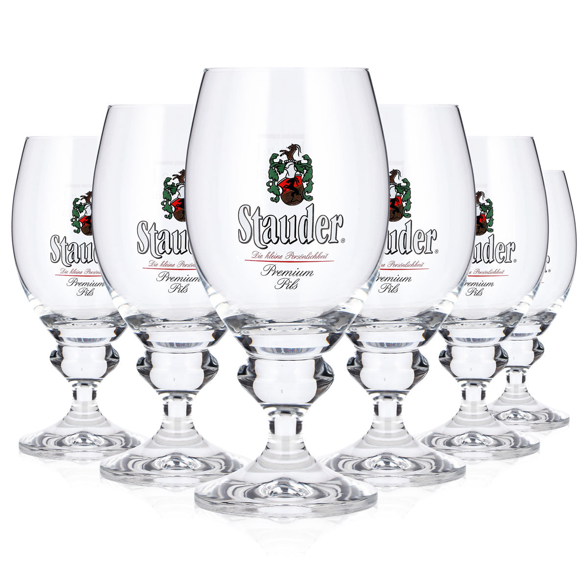 6 Stauder Beer Glasses, 0.2 L, Premium Pils, Rastal