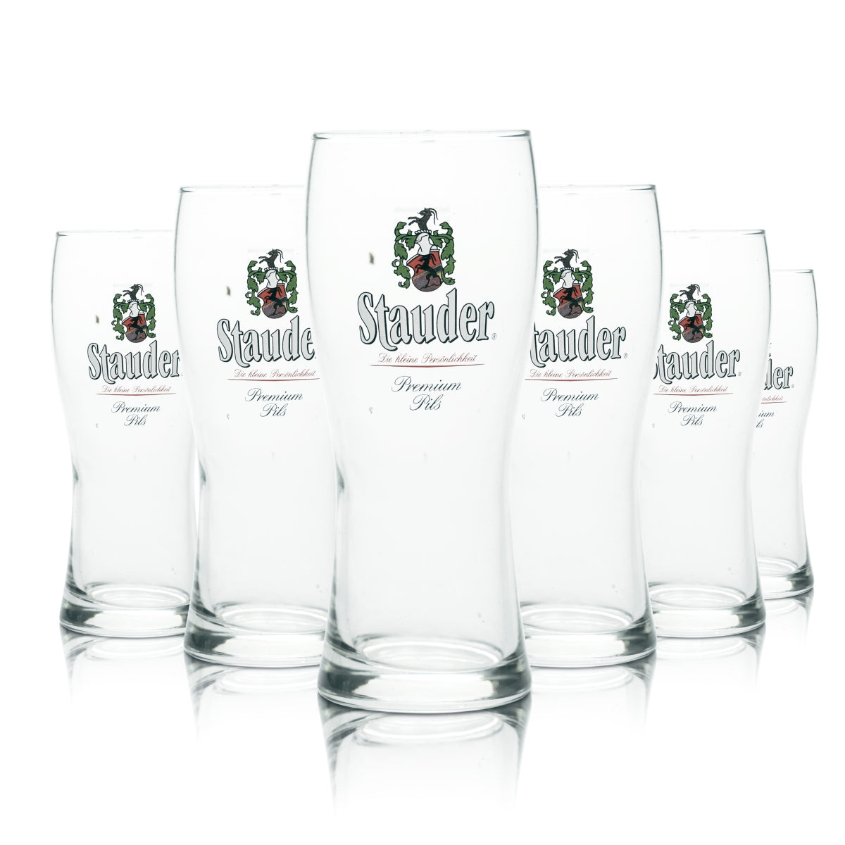 6x Stauder Glass 0.3l Beer Glasses Trophy Mug Premium Pils Brewery Bar
