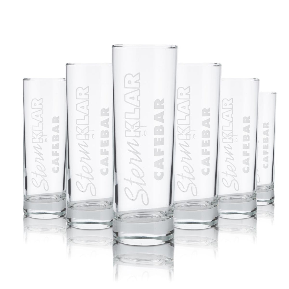 6x Steinklar Glass 0,22l Longdrink Cocktail Coffee Glass Set Bistro Cafe