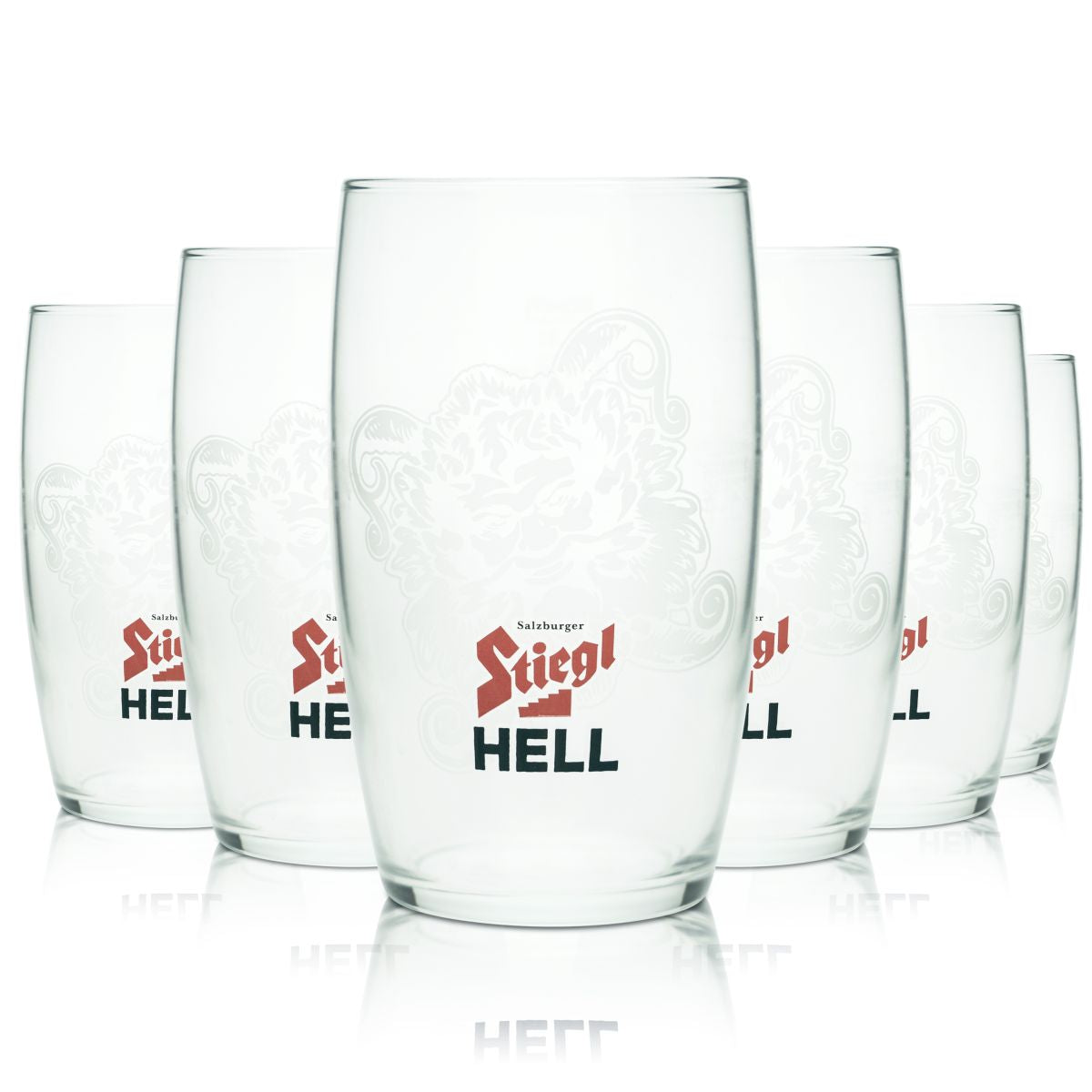 6x Stiegl Beer Glass 0,3l Willi Mug Glasses Set Hell Brewery Austria Gastro