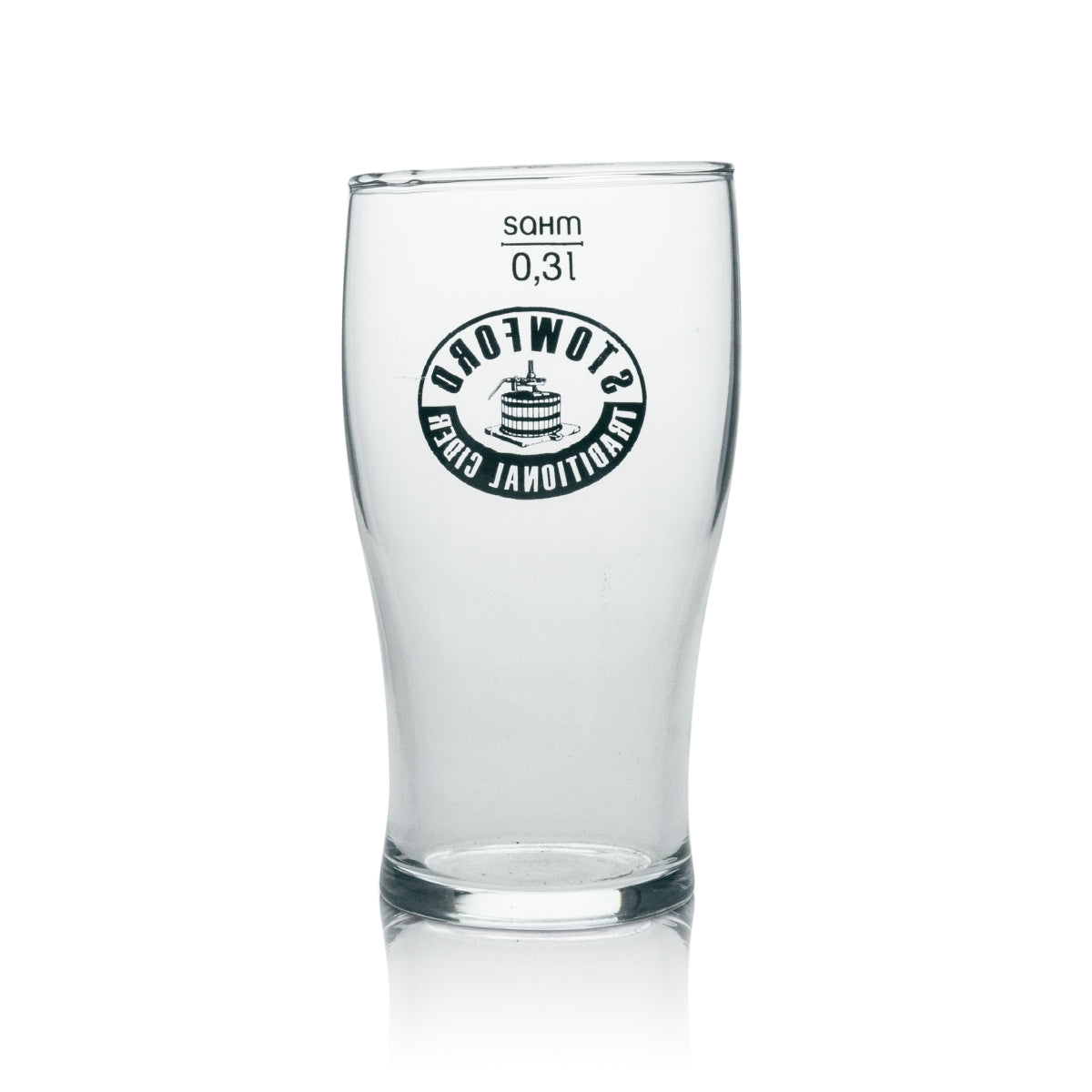 6x Stowford Cider Glass Long Drink Black Logo 300ml – View 3