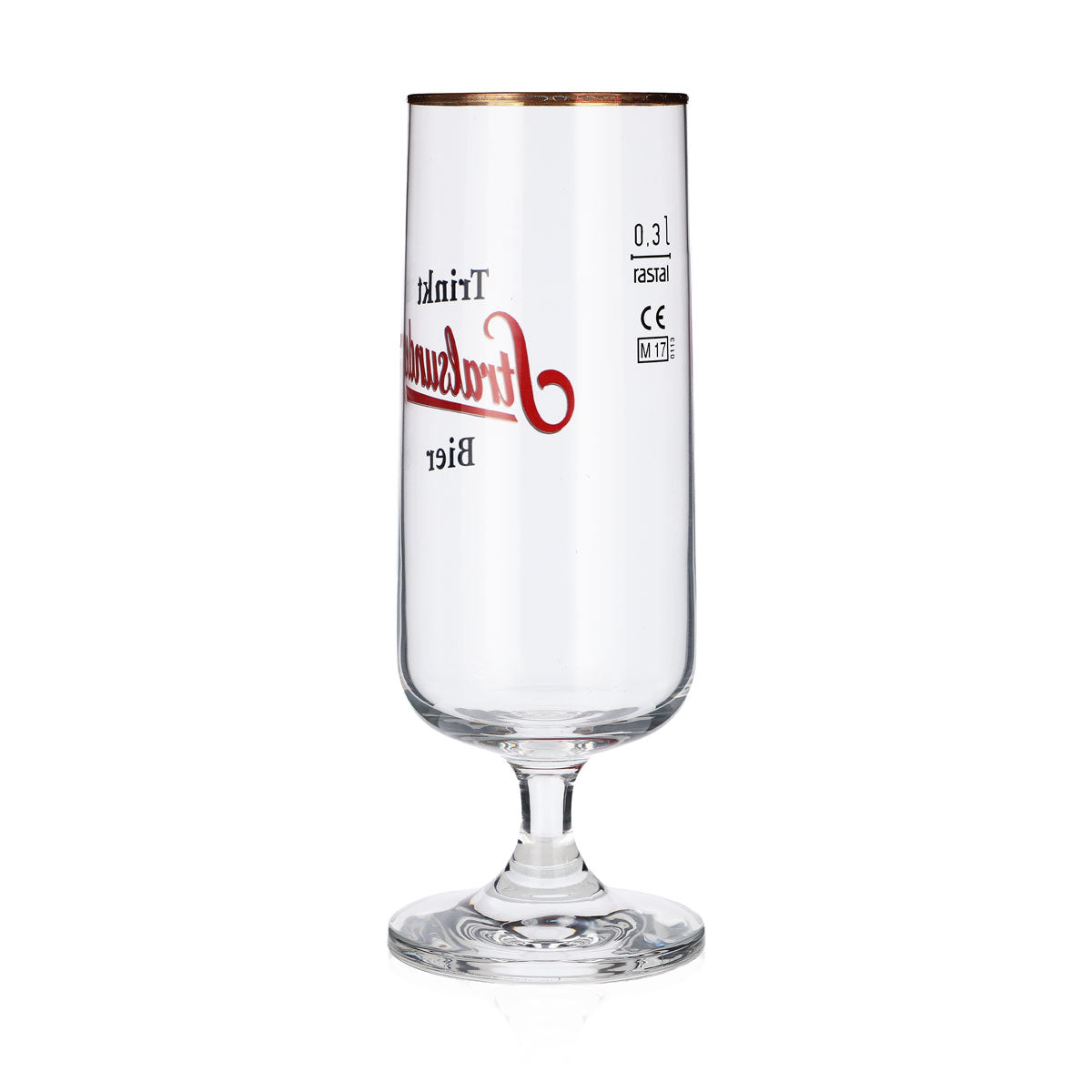 6x Stralsunder glass 0.3l gold rim beer trophy glasses set, Pilstulpe Hanse Brewery – View 4
