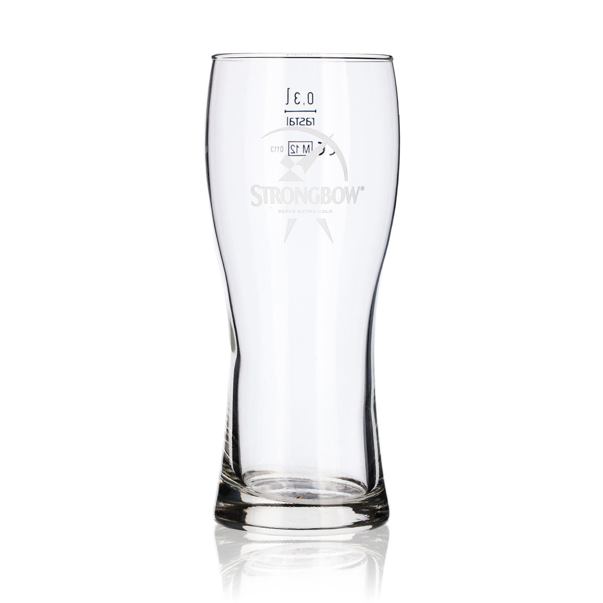 6x Strongbow Cider Glass 0.3l Cup White Logo rastal Bavaria – View 2