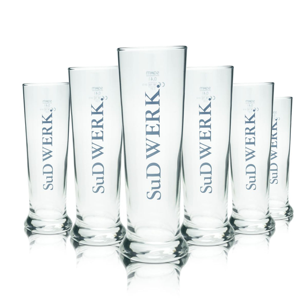 6x Sudwerk beer glass 0.4l beer goblet beer bar glasses Cratbier brewery Pfäffikon