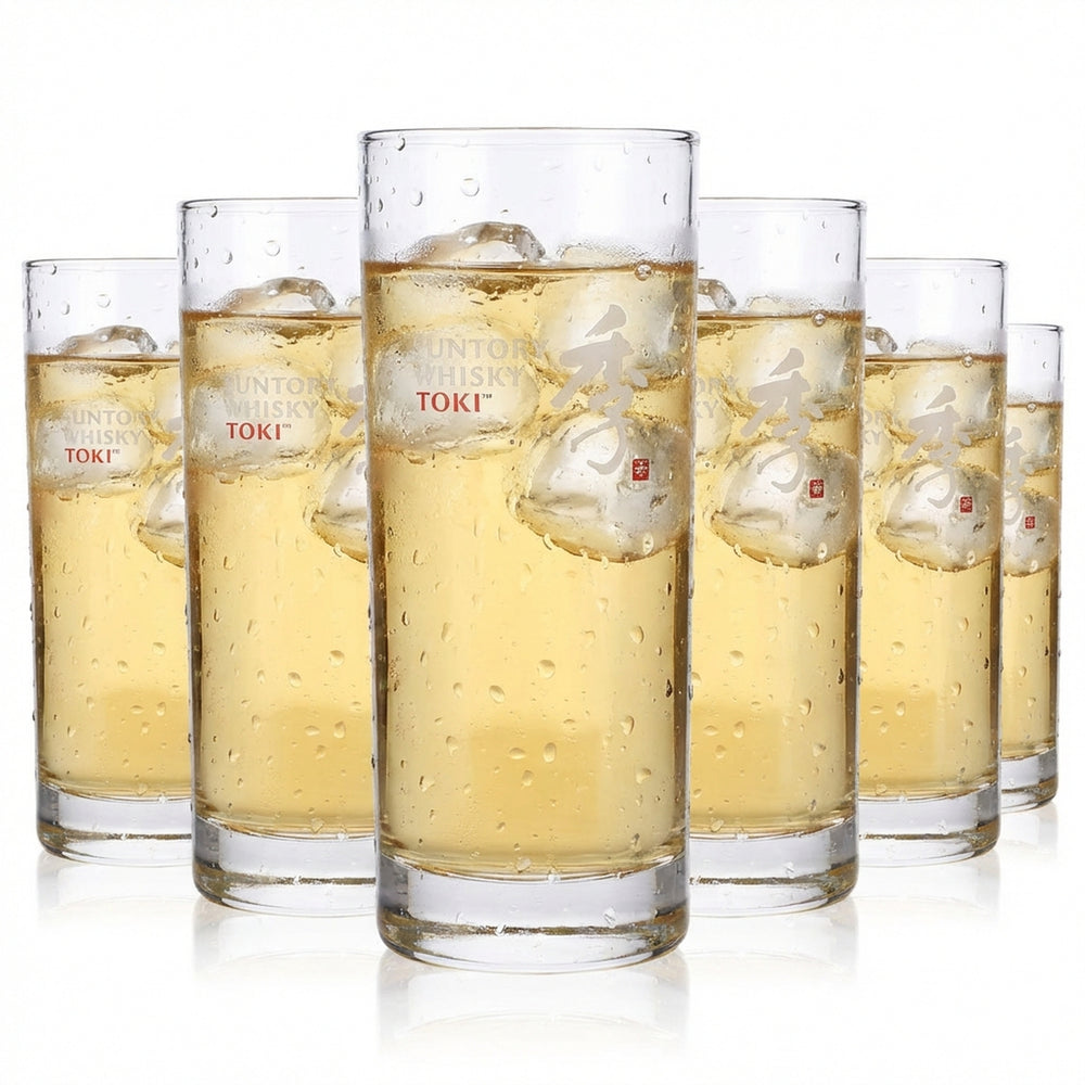 6x Suntory Toki Whiskey Glasses 0.31l Long Drink Glass Libbey Lexington