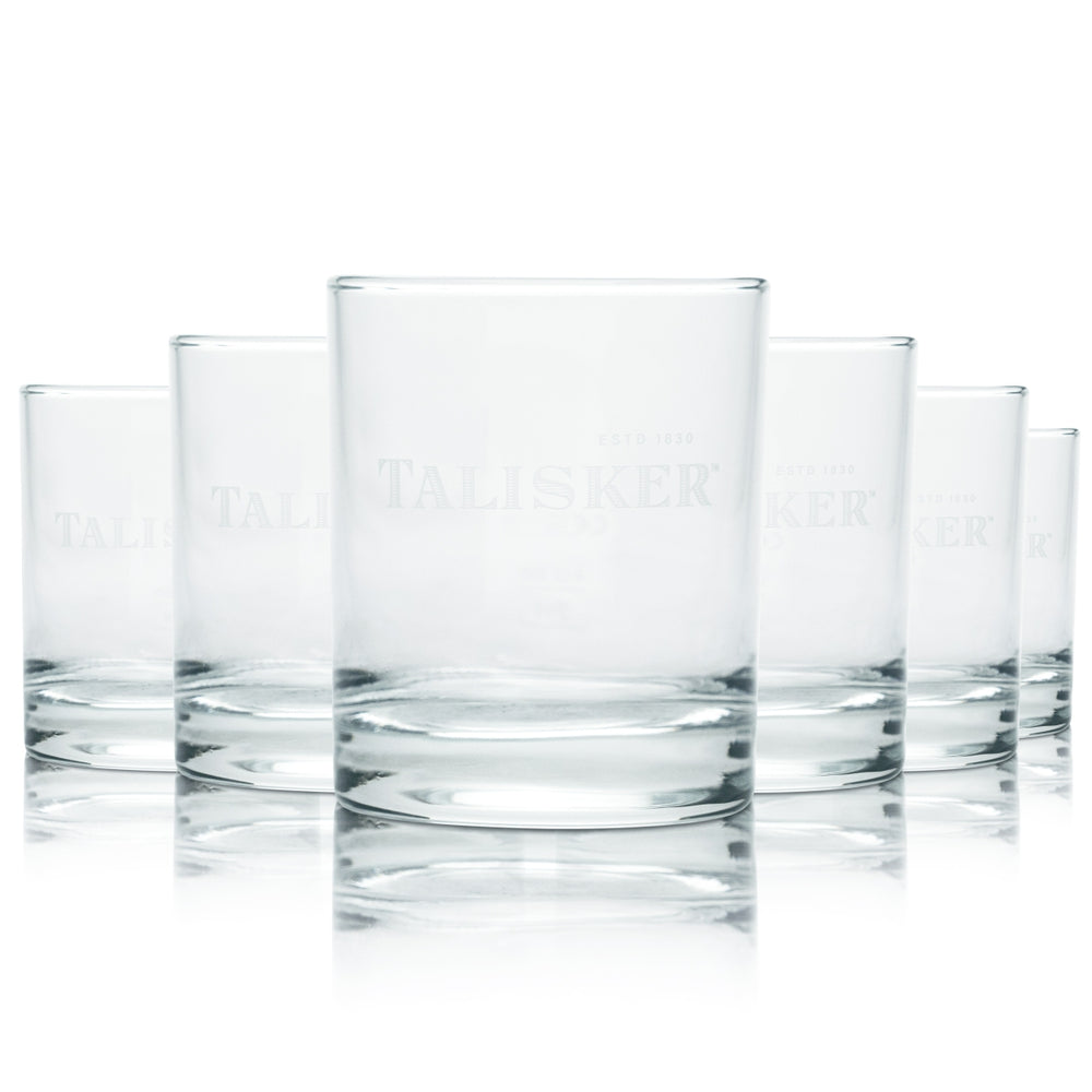 6x Talisker Whisky Glass 0.25l Tumbler Mug Glasses Scottish Single Malt Whiskey