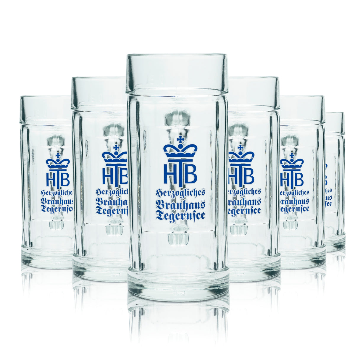 6x Tegernsee beer glass 0.3l mug HB Seidel glasses Handles Mugs Tankards Relief – View 4