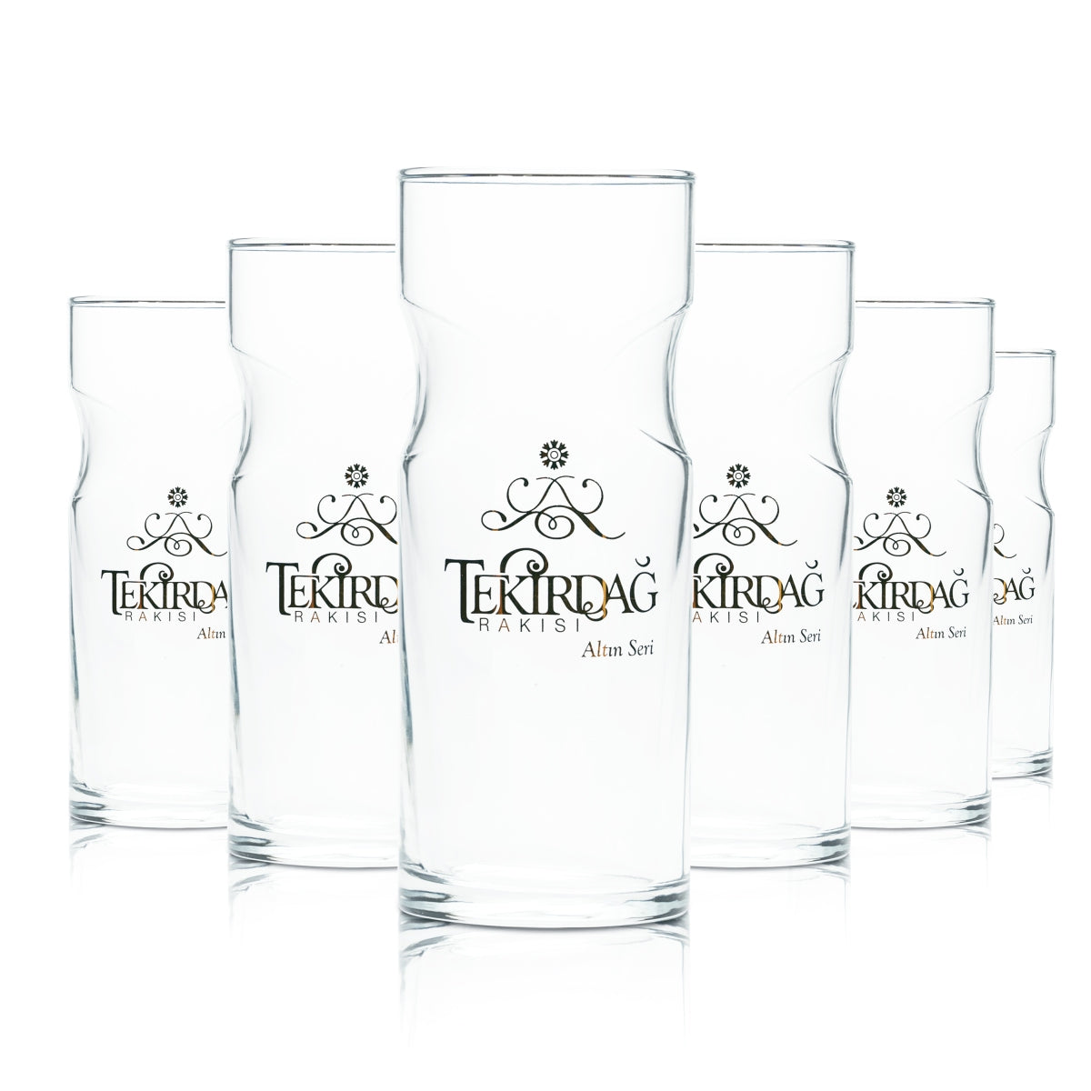 6x Tekirdag Raki Glass 0.2l Shot Glasses Anise Turkey Anatol Bar