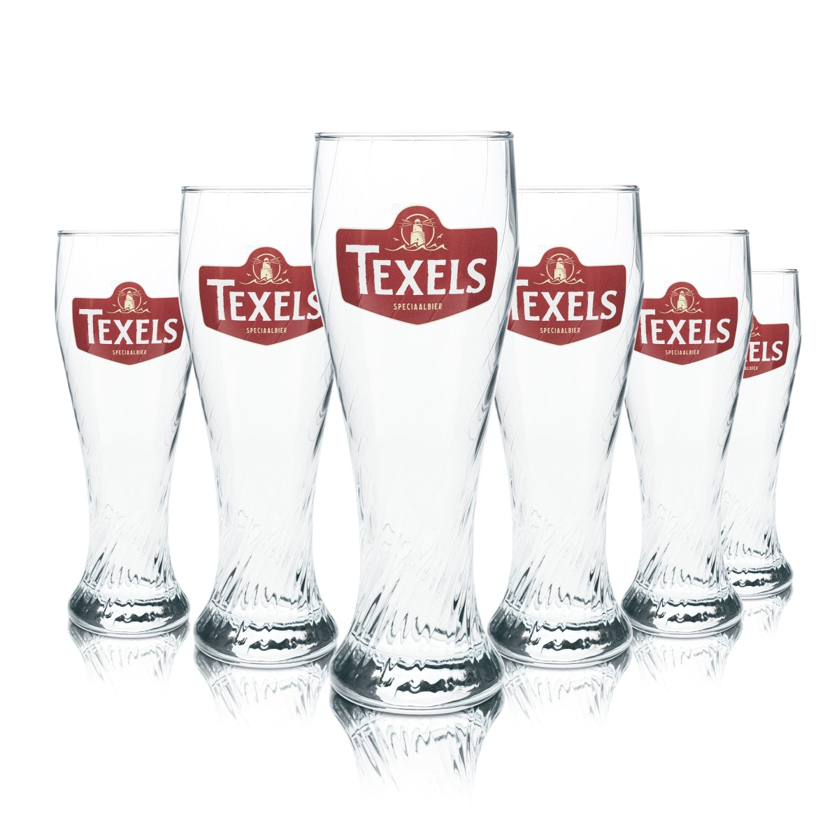 6x Texel wheat beer glasses, 0.5 l, wheat yeast contour glasses, catering, bar, pub, beer