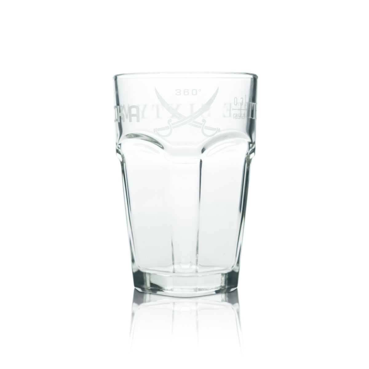 6x Three Sixty Vodka Glass 0.3l Long Drink Cocktail Glasses Bar Gastro Tumbler Oak – View 4