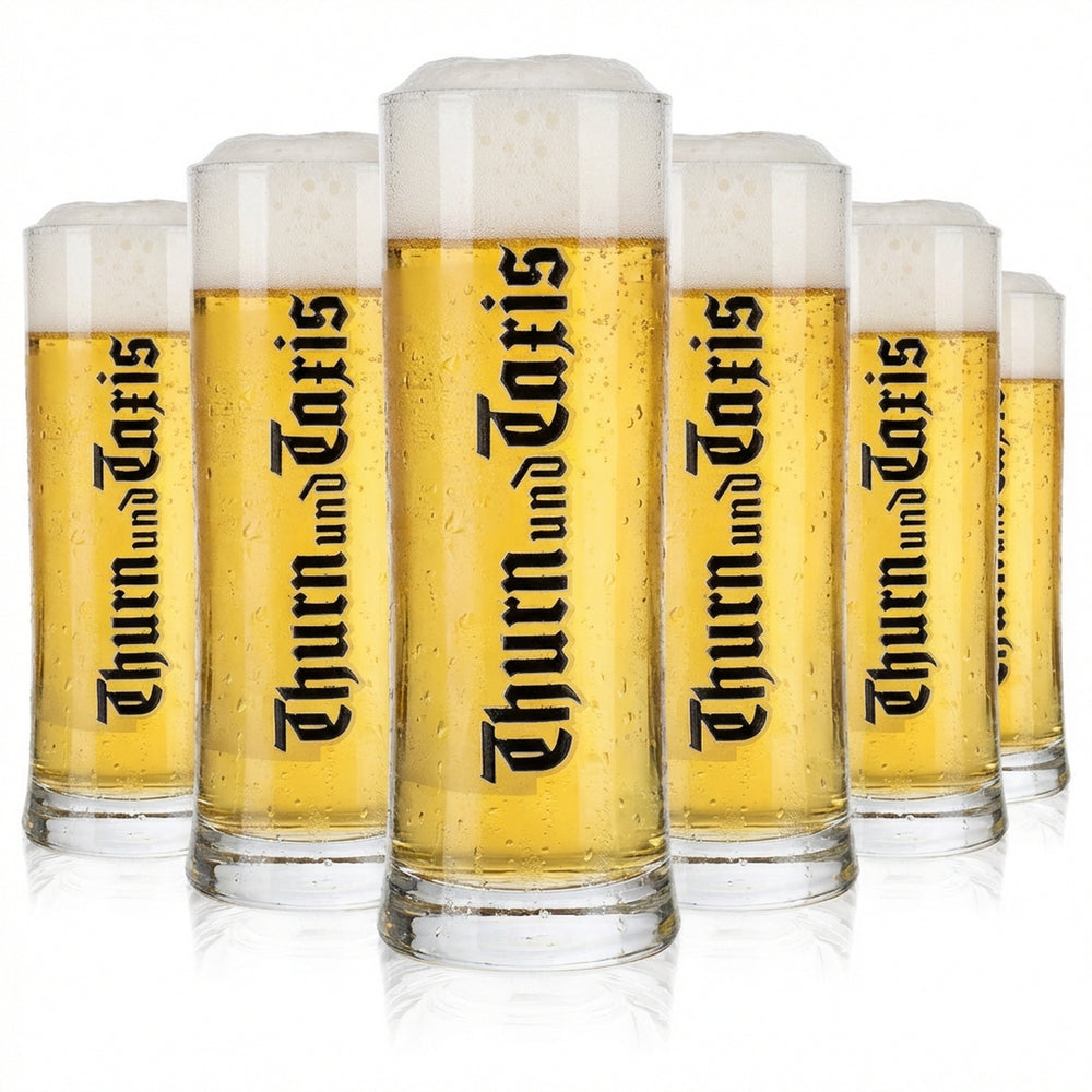 6x Thurn & Taxis beer glass beer mugs beer glasses 0.5l mug tankard