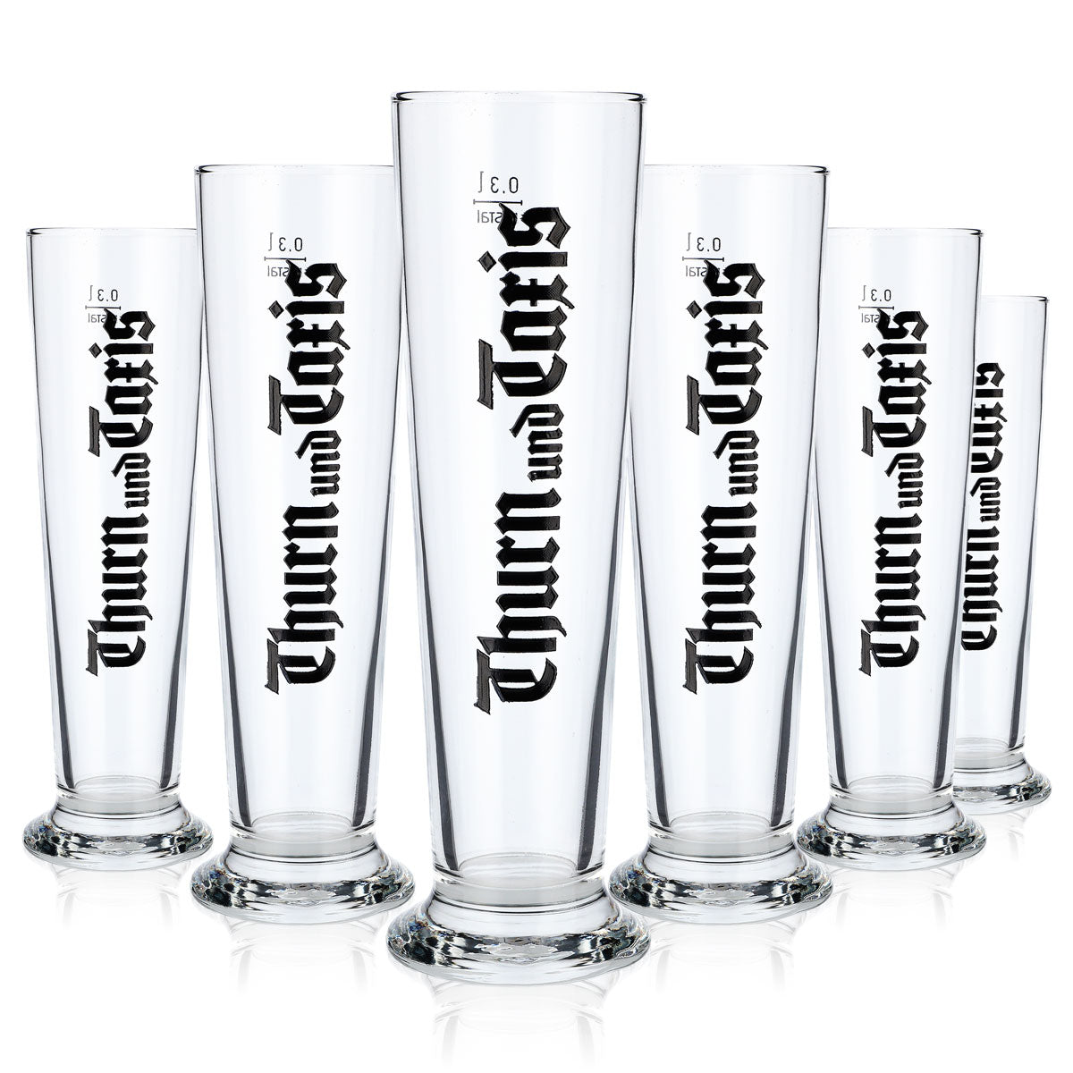 6x Thurn & Taxis beer glasses Beer mugs 0.3 l Beer glasses Tuple lettering vertical – View 5