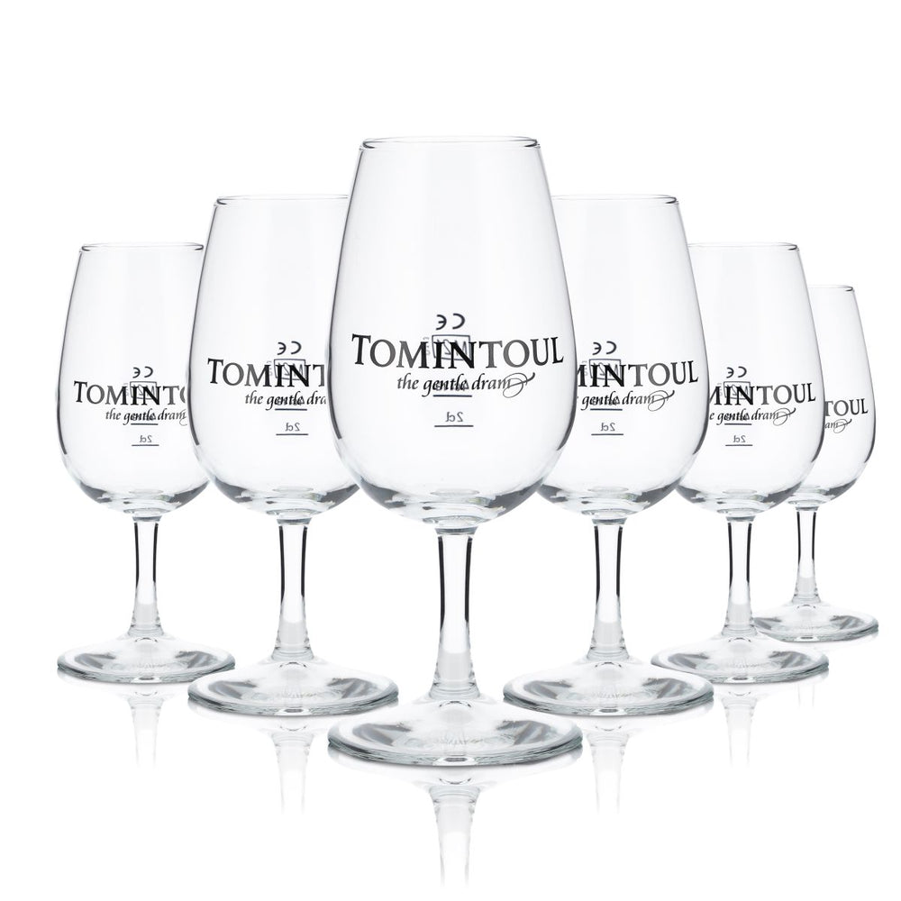 6x Tomintoul glass 0.215l Nosing tasting glass Whisky snifter glasses set Gastro